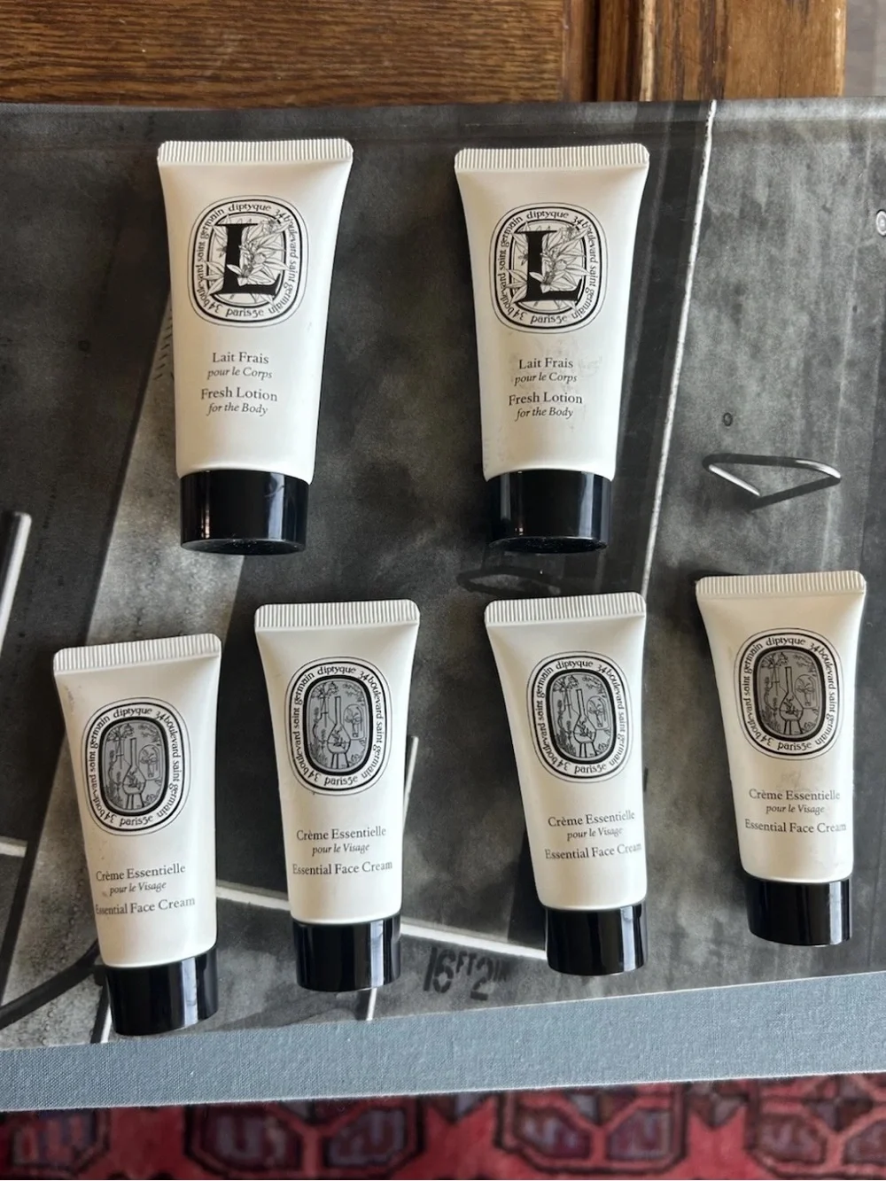Lot Of 6 Diptyque Essential Face Cream Body Lotion Travel Size Rare Luxury NEW